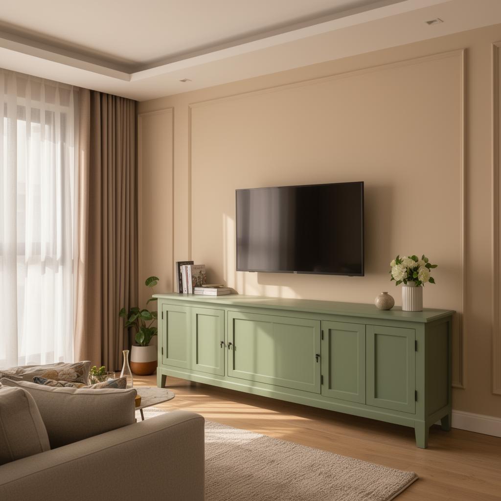 Tủ TV — sắc Rêu